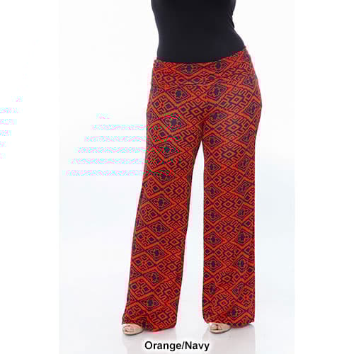 Plus Size White Mark Palazzo Pants