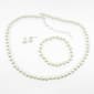 Rosa Rhinestones Pearl Studs Bracelet & Necklace Set - image 1
