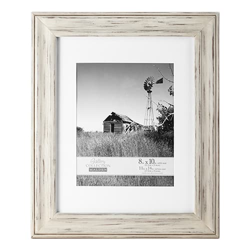 Malden Whitman Whitewash Matted Picture Frame - 8x10 - image 