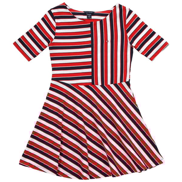Girls &#40;7-16&#41; Tommy Hilfiger TH Stripe Tee Dress - image 