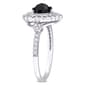 Sophia B 1 1/4ctw. Black & White Heart-Rose Cut Diamond Ring - image 3