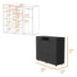 FM FURNITURE Sicilia Black Two-Door Cabinet Dresser - image 6