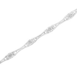 Diamond Classics™ Silver 1/4ctw. Rose Cut Diamond Tennis Bracelet