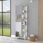 FM FURNITURE Los Angeles White Linen Cabinet w/ Mirror - image 2