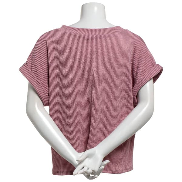 Womens Lexington Ave Solid Cozy Rib Dolman Sleeve Tee