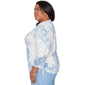 Plus Size Alfred Dunner Caribbean Blues Side Tie Floral Blouse - image 4