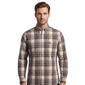 Mens Chaps Long Sleeve Stretch Plaid Button Down - White Sand - image 2