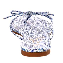 Womens Love 83 Blue Floral Bow Filp Flops