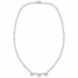 Gianni Argento Lab Created Opal/Cubic Zirconia Necklace