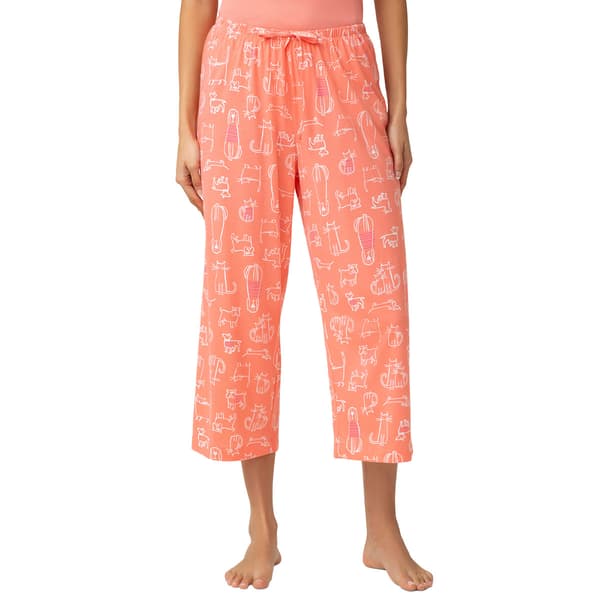 Womens HUE® Cat Love Dog Capri Pajama