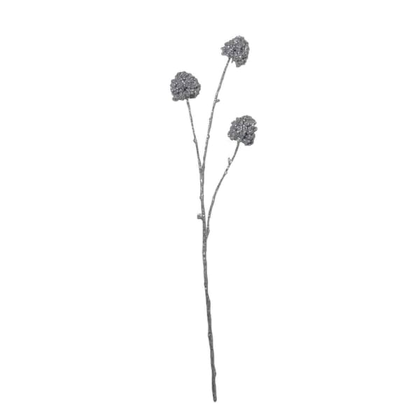 Northlight 32in. Silver Sequin Artificial Allium Christmas Spray