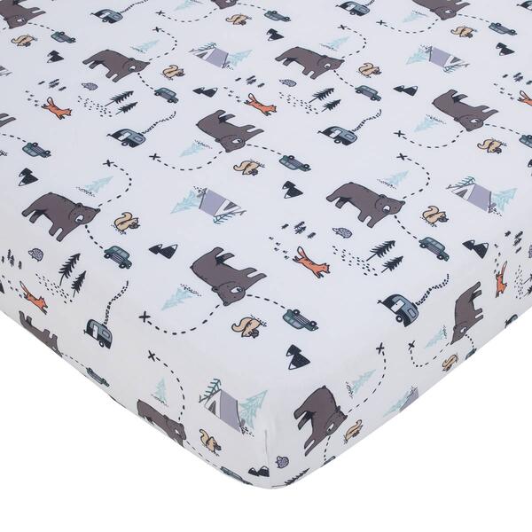 Carters(R) Woodland Friends Fitted Crib Sheet - image 