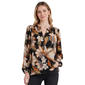 Plus Size Zac & Rachel Long Sleeve Bracelet Sleeve Half Zip Top - image 1