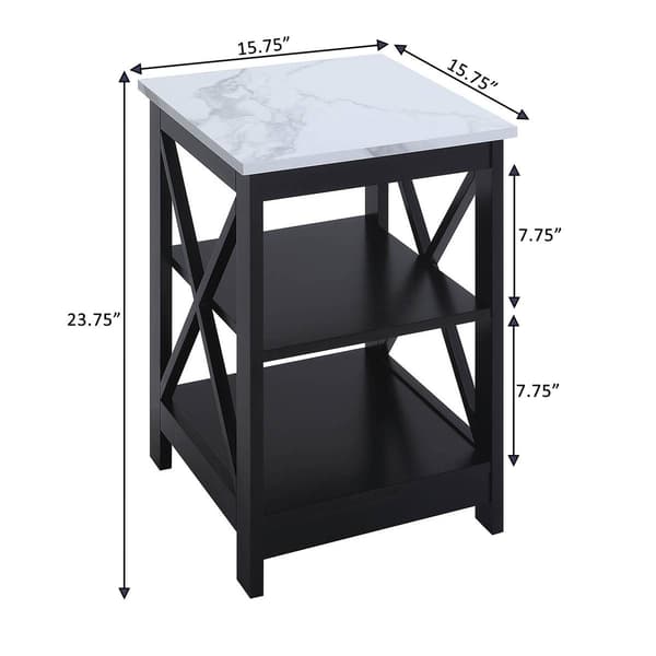 Convenience Concepts Oxford Faux Marble Top End Table Boscov's