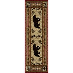 Tayse Nature Black Bear Lodge Runner - Brown