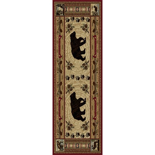 Tayse Nature Black Bear Lodge Runner - Brown - image 