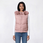 Juniors Snobbish Hooded Fur Lined Bomber Vest - image 1