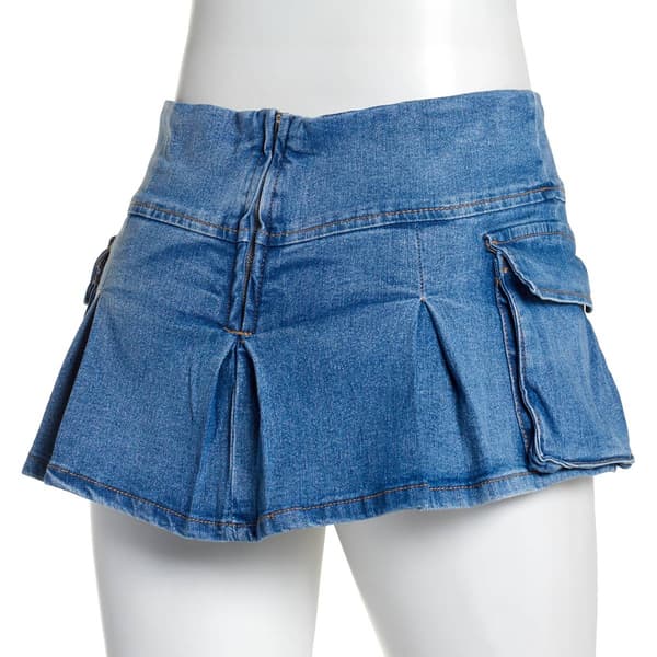 Juniors Almost Famous&#8482; Davie Pleated Denim Cargo Skort