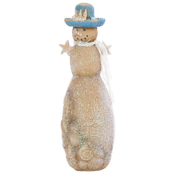 Resin Sand Look Snowman Figurine - image 