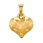 Gold Classics(tm) 14kt. Satin/Diamond-Cut Heart Pendant - image 1