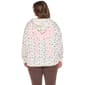 Juniors Plus Rebel Veil Puff Graphic Boyfriend Zip Front Hoodie - image 3