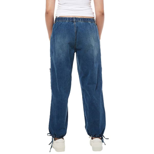 Juniors Madden Girl Denim Cargo Joggers w/ Drawstring