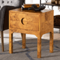 bali & pari Kayla Modern Real Burl Wood 2-Drawer Nightstand - image 8