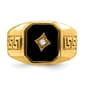 Mens Gentlemen&#8217;s Classics&#8482; 14kt. Gold Onyx Greek Key Ring - image 4