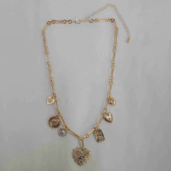 Ashley Multiple Hearts Charm Necklace - image 