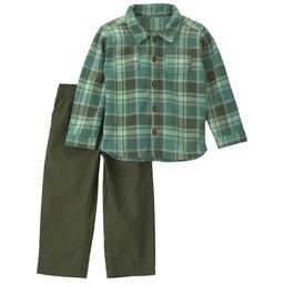 Toddler Boy Carter''s(R) 2pc. Plaid Fleece Shacket & Pants Set