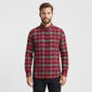 Mens Chaps Double Brush Stretch Flannel Shirt - Brick - image 1