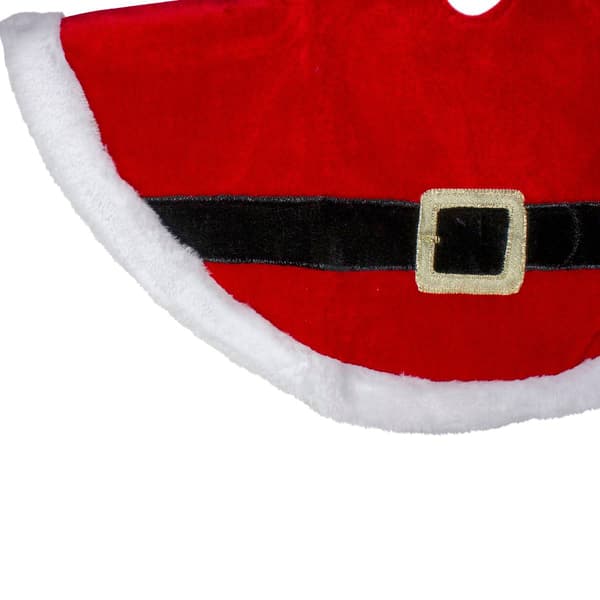 Northlight Seasonal 20in. Santa Belt Buckle Christmas Tree Skirt