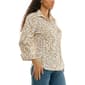 Womens Zac & Rachel 3/4 Sleeve Abstract Casual Button Down - image 3