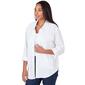 Womens Ruby Rd. Blue Horizon Roll Sleeve Shirt Style Jacket - image 3