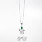 Silver-Tone CZ Turtle Pendant & Earring Set - image 1
