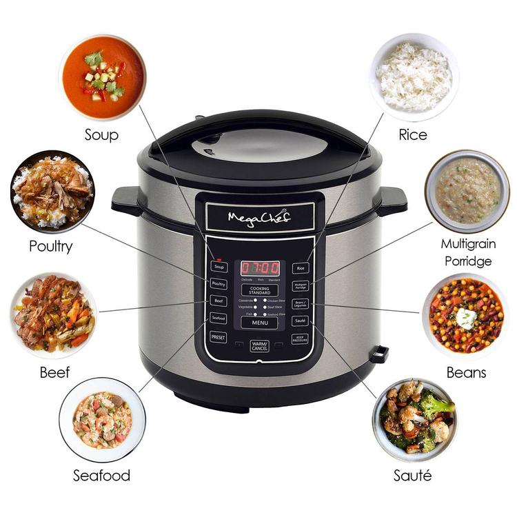 Megachef Digital Pressure Cooker w/ Multi-Function Features