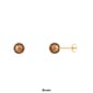 Splendid Pearls 14kt. Gold 5mm Round Pearl Stud Earrings - image 3
