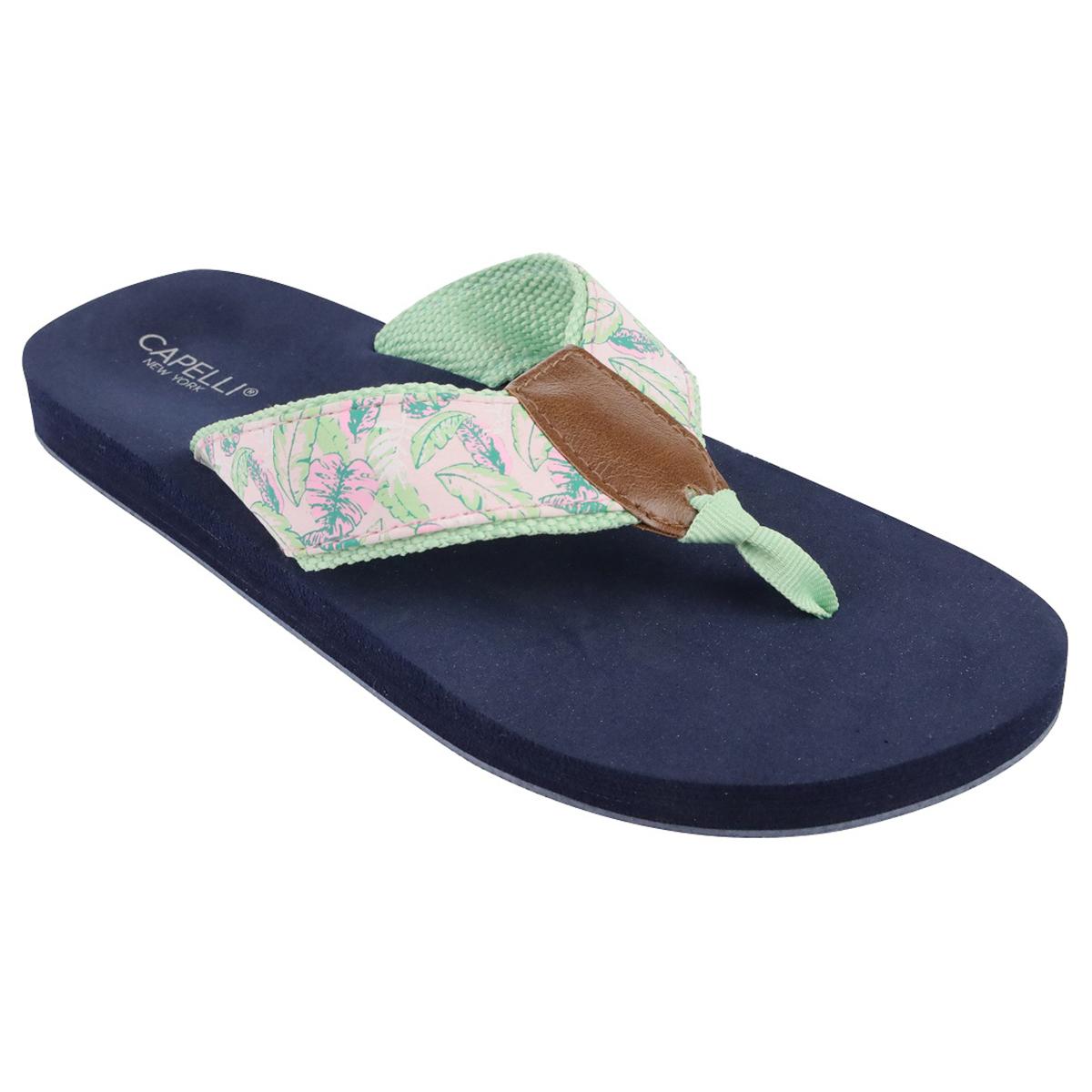 Womens Capelli New York Vacay Palms Lamy Flip Flops