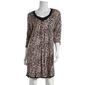Womens Rene Rofe 3/4 Sleeve Cheetah Nightshirt - image 1