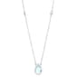 Gemminded Pear Shape Aquamarine & White Topaz Necklace - image 1