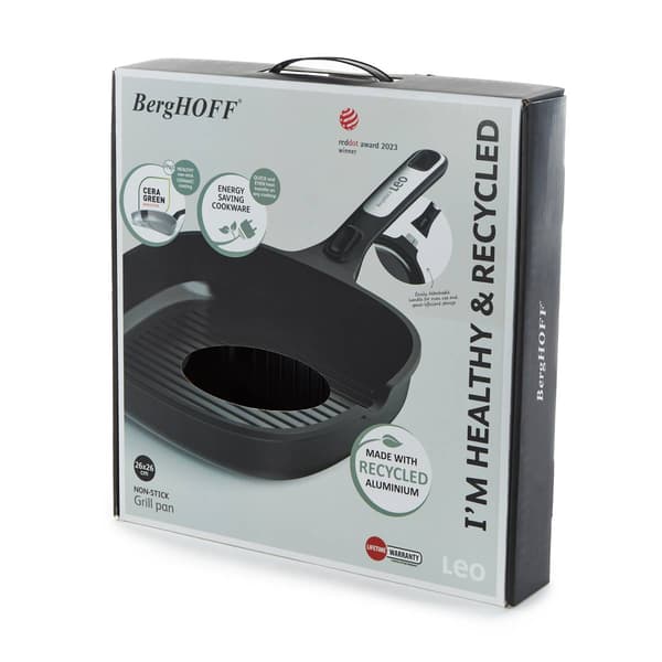 BergHOFF Phantom Nonstick 10.25in. Ceramic Grill Pan