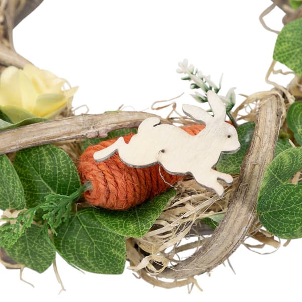 Northlight Seasonal Floral & Carrots Artificial Easter Wreath