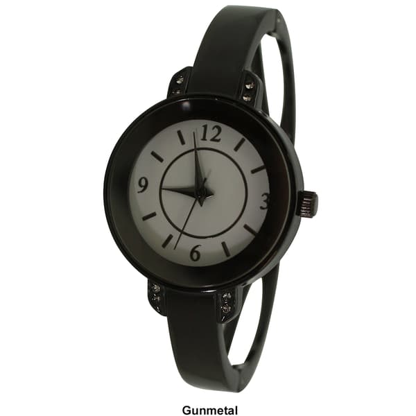 Womens Olivia Pratt™ Metallic Round Face Bangle Watch - A917946