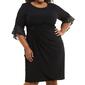 Plus Size Connected Apparel Bell Sleeve Side Ruched Sheath Dress - image 3