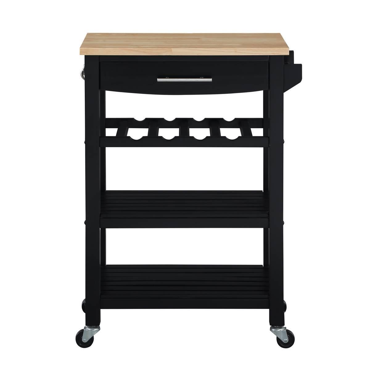 Convenience Concepts 4-Tier Butcher Block Kitchen Cart