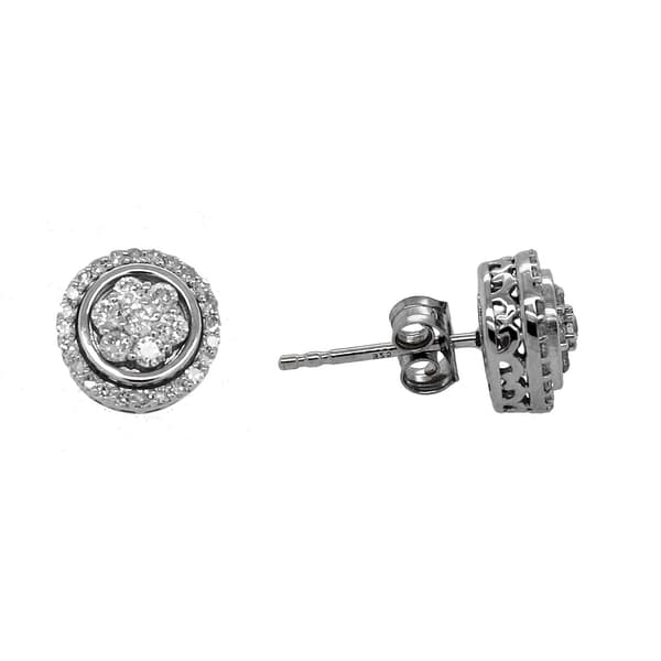 Nova Star&#40;R&#41; Sterling Silver 1/2ctw. Lab Grown Diamond Earrings - image 