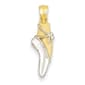 Gold Classics(tm) 14kt. & Rhodium Ballet Shoe Pendant - image 1