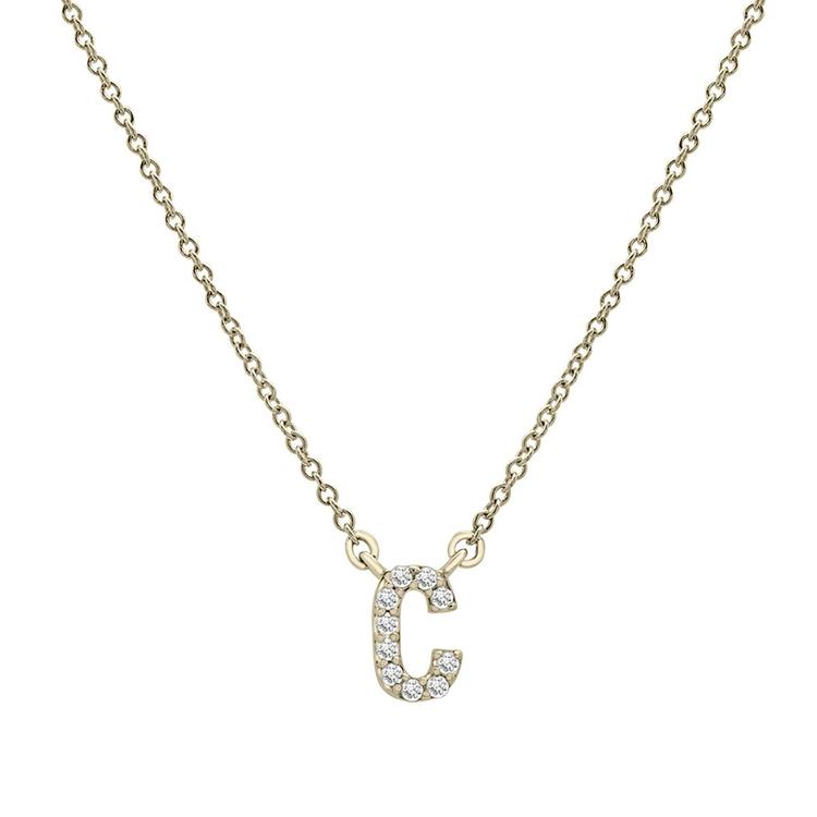 Diamond Classics(tm) 1/20ctw. Diamond Initial C Necklace