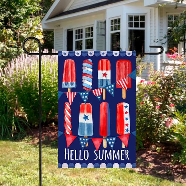 Northlight Seasonal Hello Summer Popsicle Garden Flag