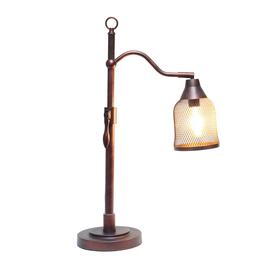 Lalia Home Studio Loft Vintage Arch Table Lamp w/Iron Mesh Shade